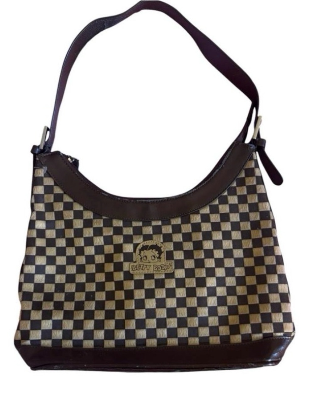 2002 Authentic Vintage - Betty Boop - Checkered Cowhide Hobo Bag